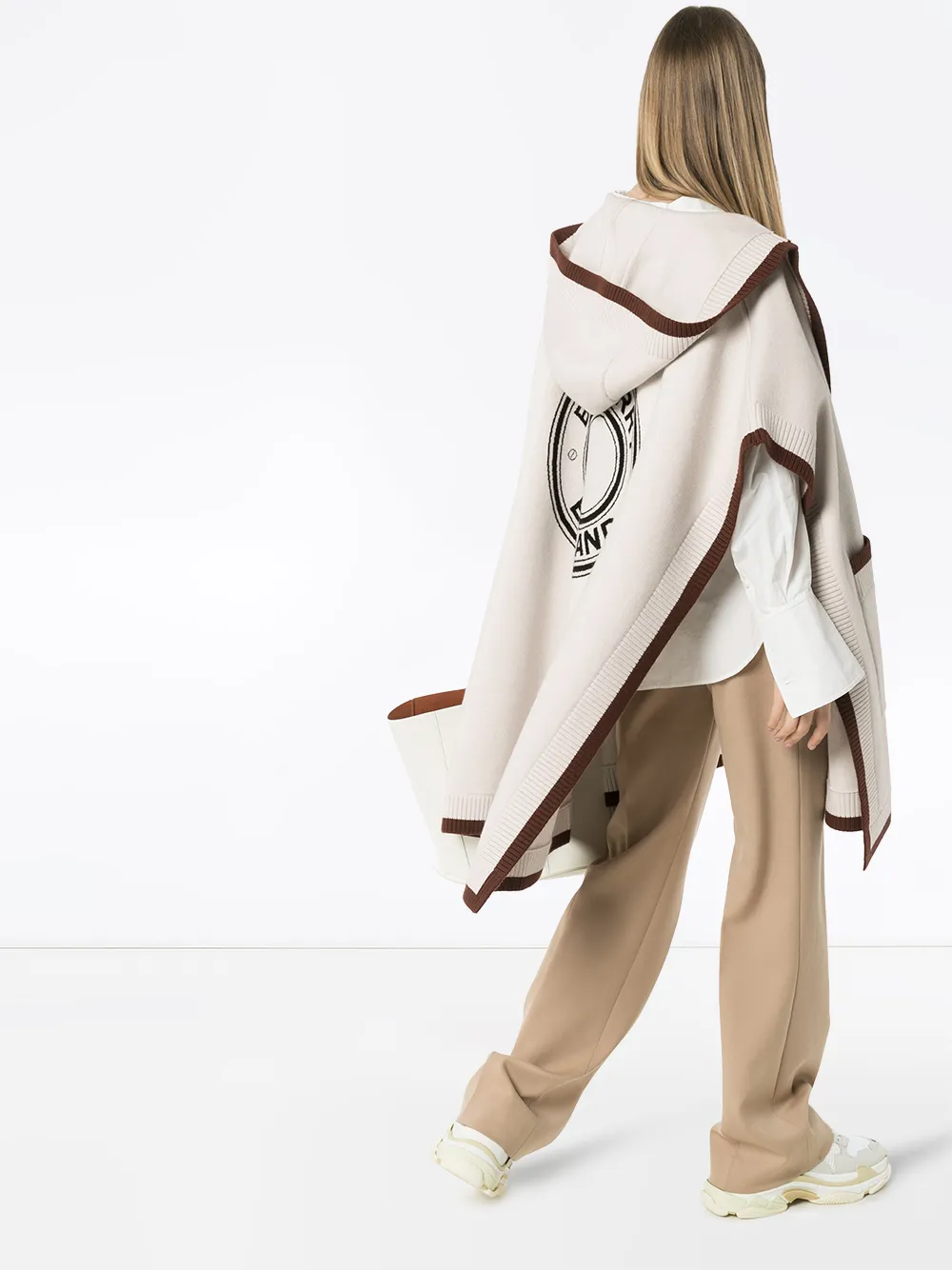 Изображение 2 из Burberry кейп Carla с капюшоном и логотипом
