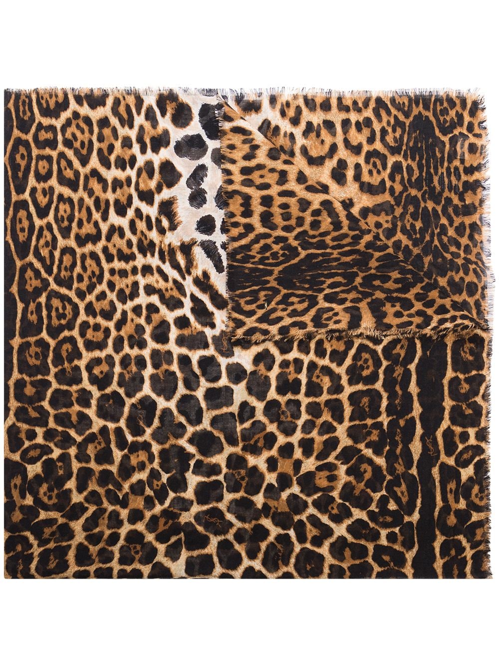 фото Saint laurent кашемировый шарф с леопардовым принтом