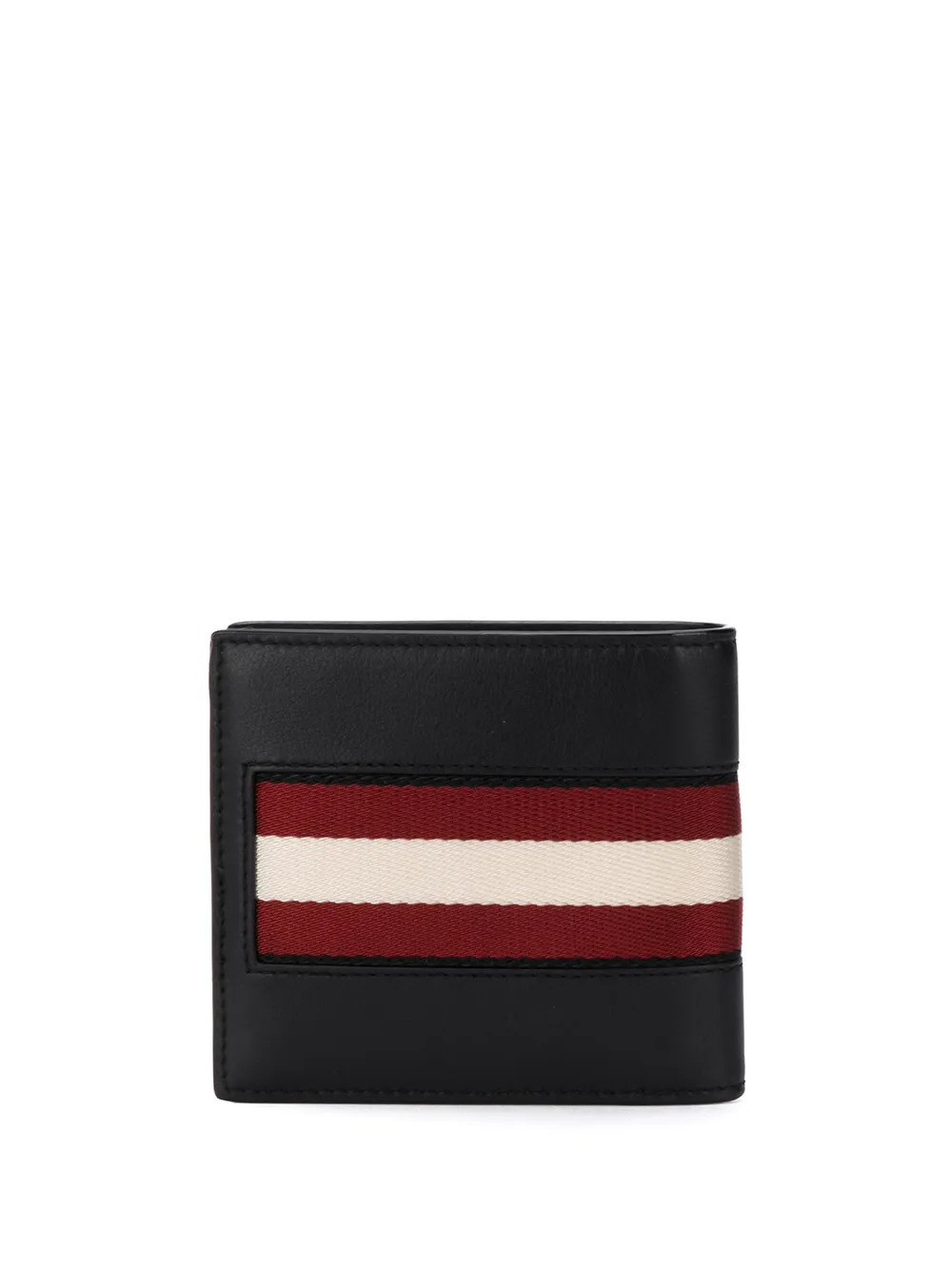 Bally Portemonnee met gestreepte afwerking - Zwart Top Merken Winkel