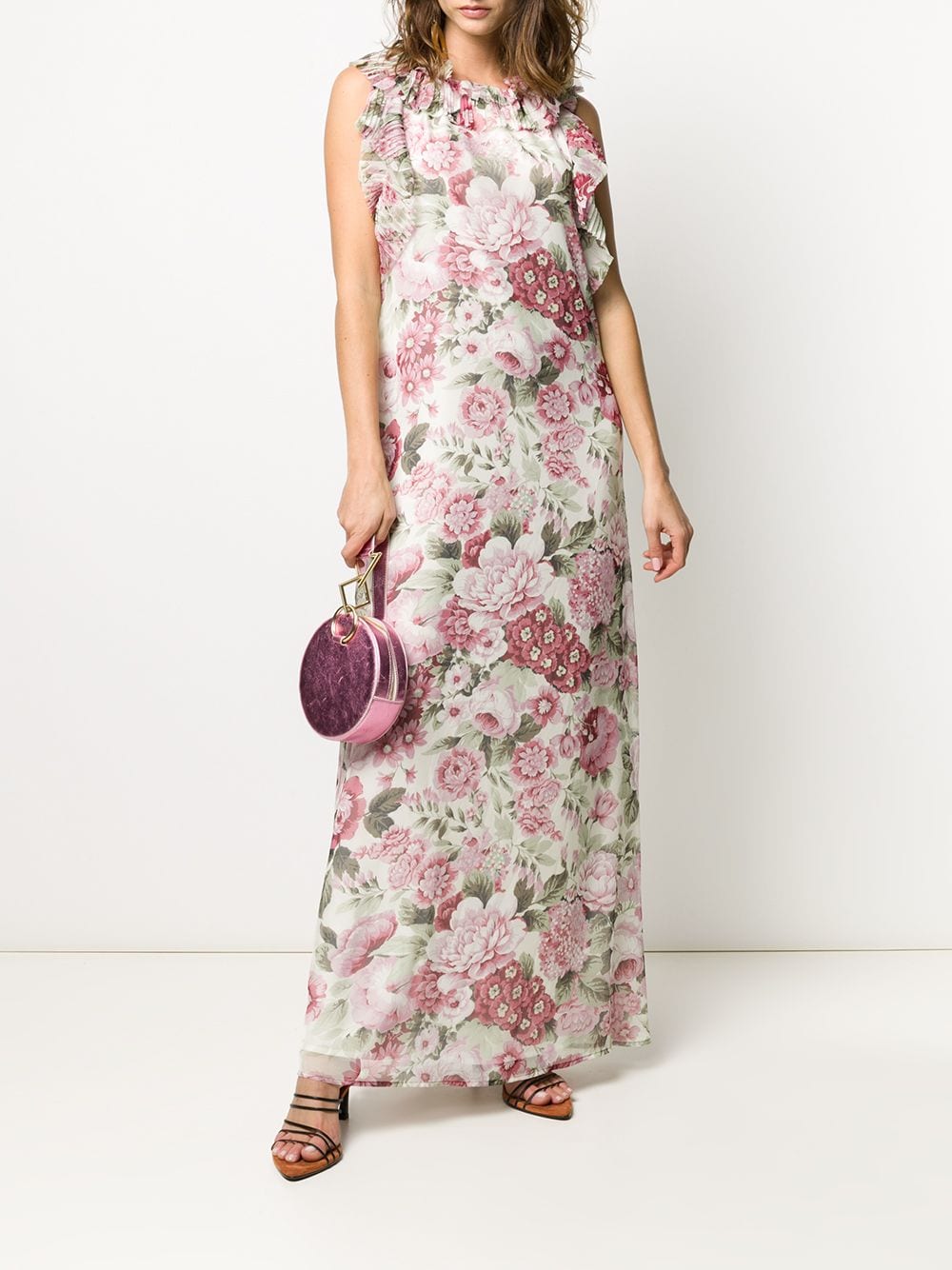 фото P.a.r.o.s.h. платье макси с цветочным принтом