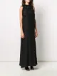 P.A.R.O.S.H. pleated-ruffle sleeveless gown