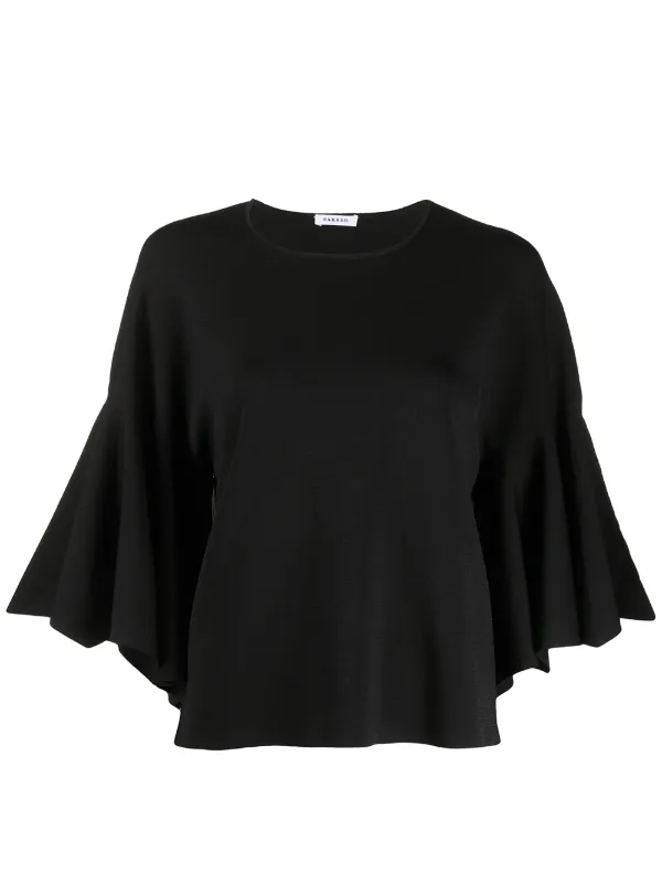 black flared top