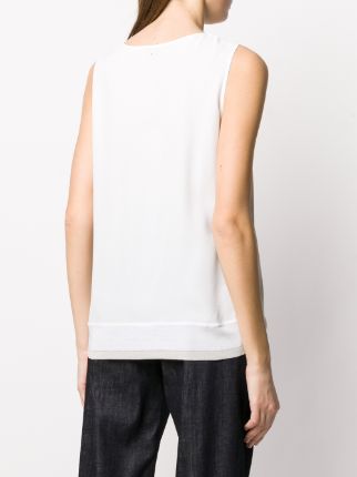 layered hem tank top展示图