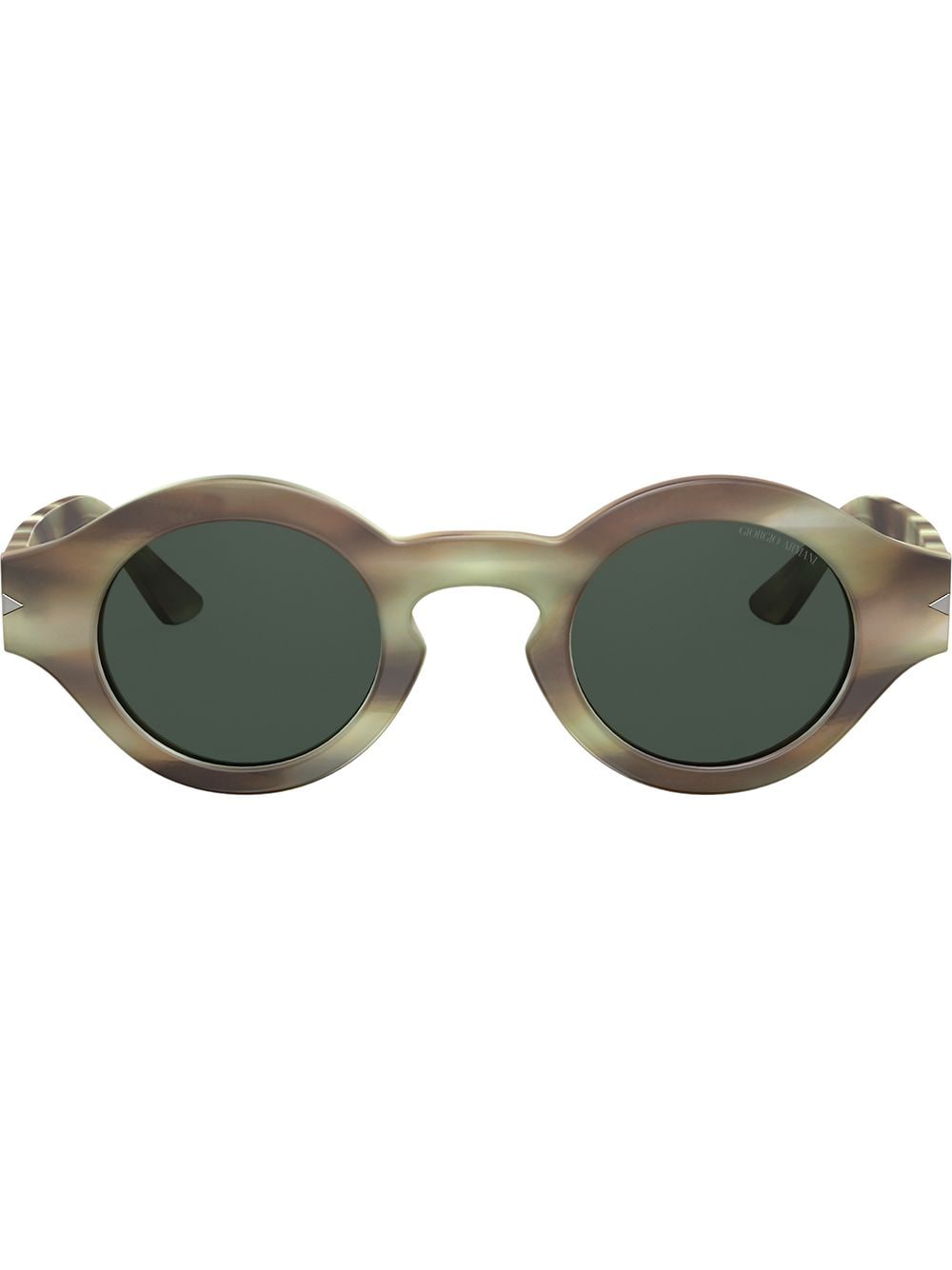 printed circle frame sunglasses
