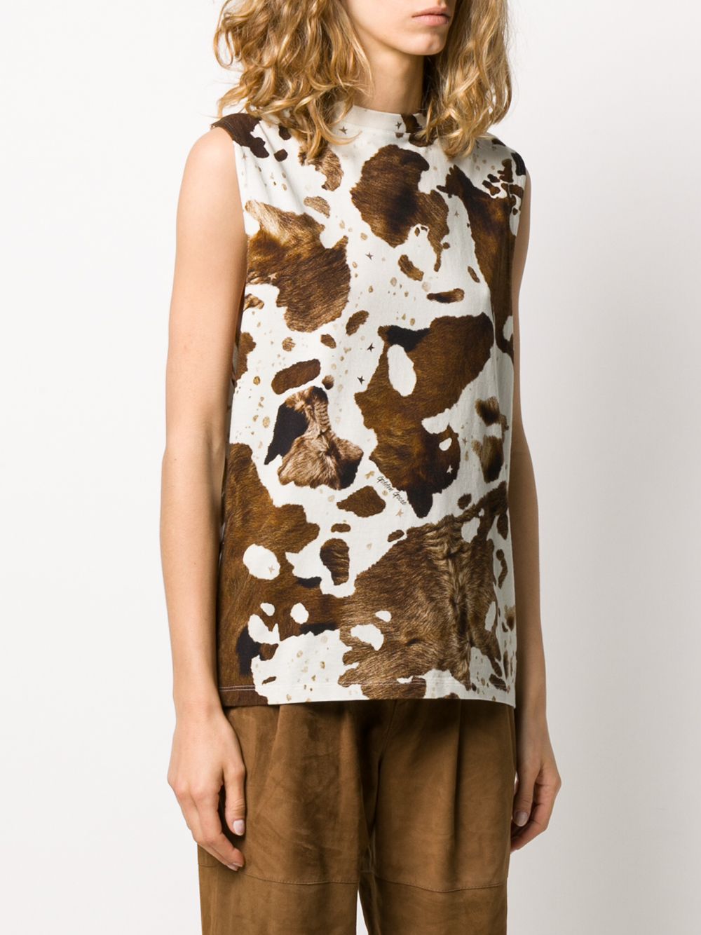 фото Golden goose animal print tank top