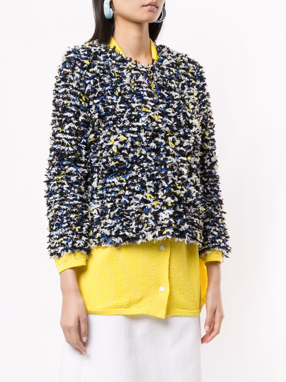 фото Coohem cropped spring paint tweed jacket