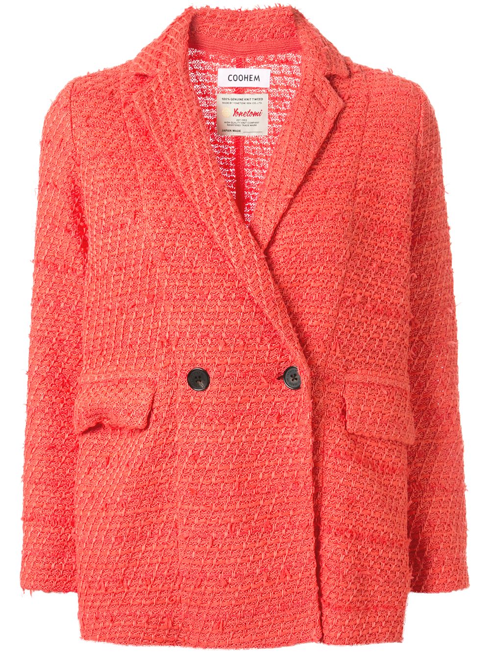 фото Coohem double buttoned tweed jacket