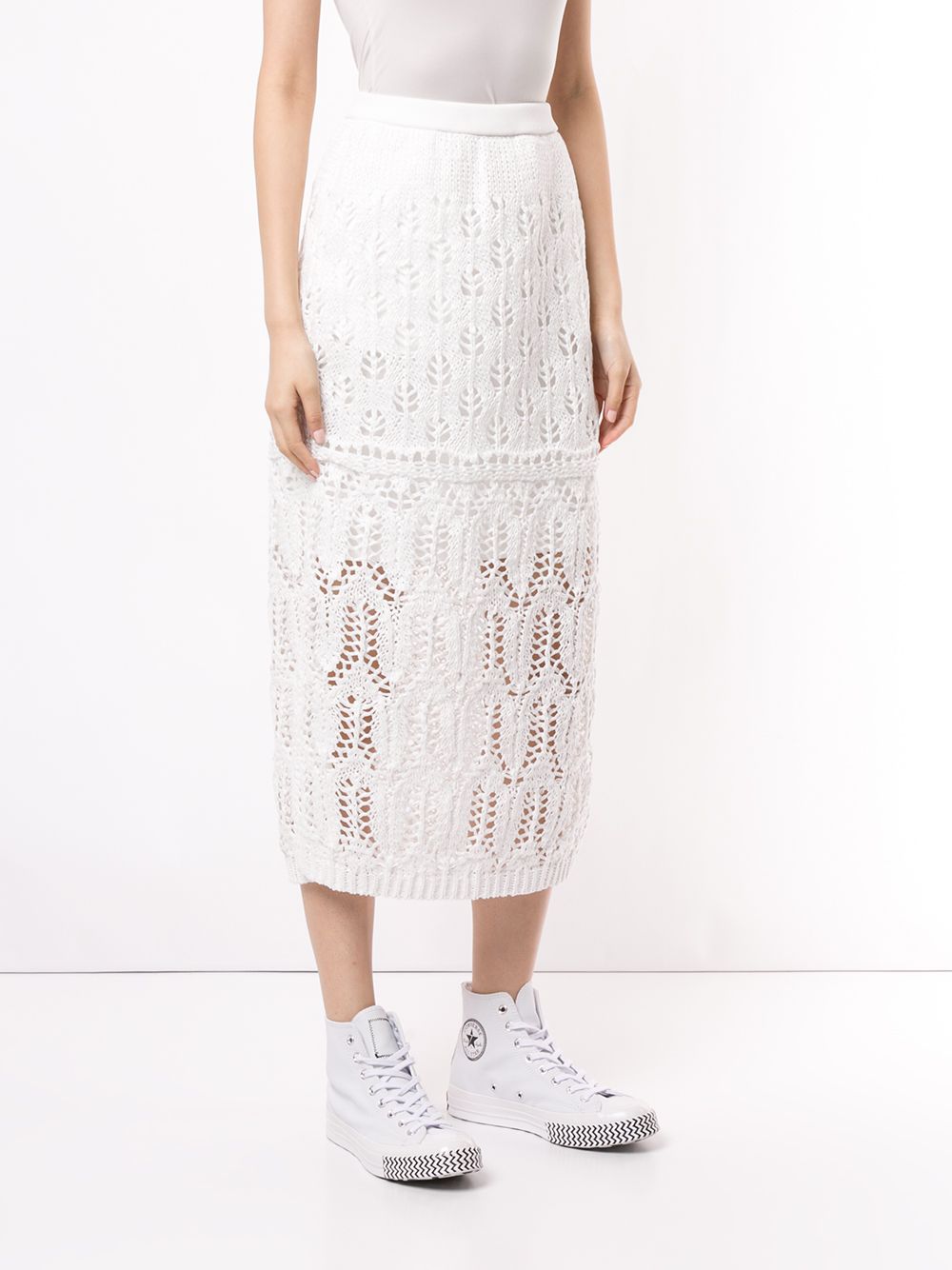 фото Coohem straight fit lacy knit skirt