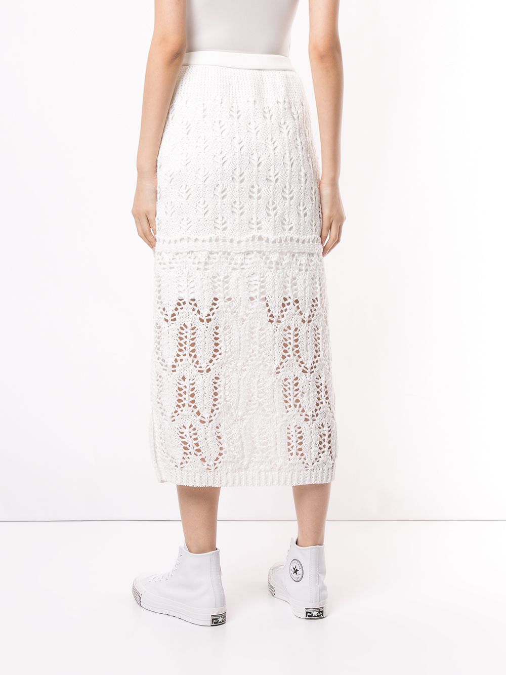 фото Coohem straight fit lacy knit skirt