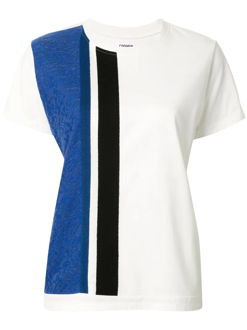 Coohem Paisley Jacquard T-shirt In White