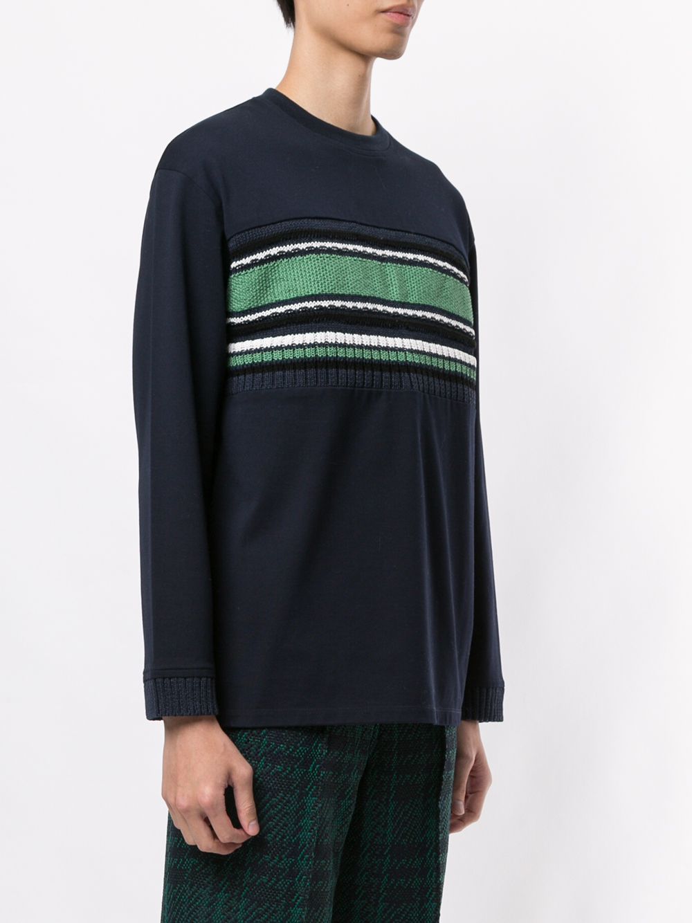 фото Coohem long sleeve knit panel t-shirt