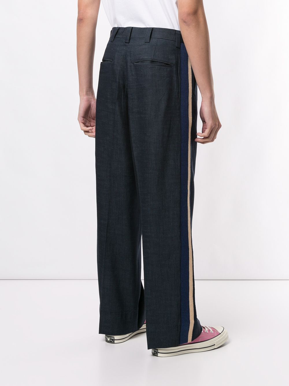 фото Coohem long straight leg side stripe trousers