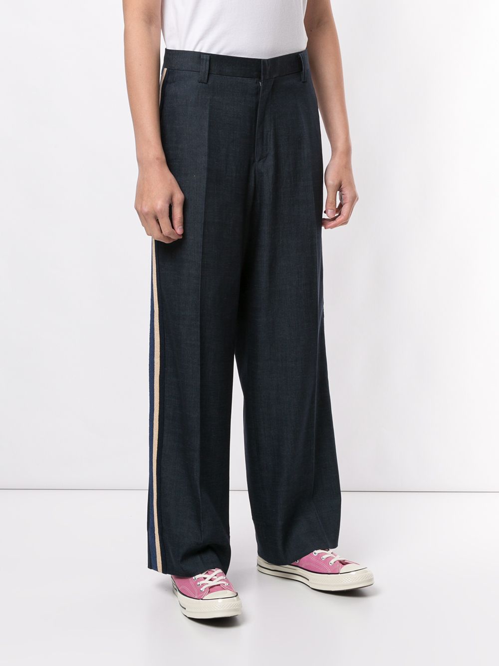 фото Coohem long straight leg side stripe trousers