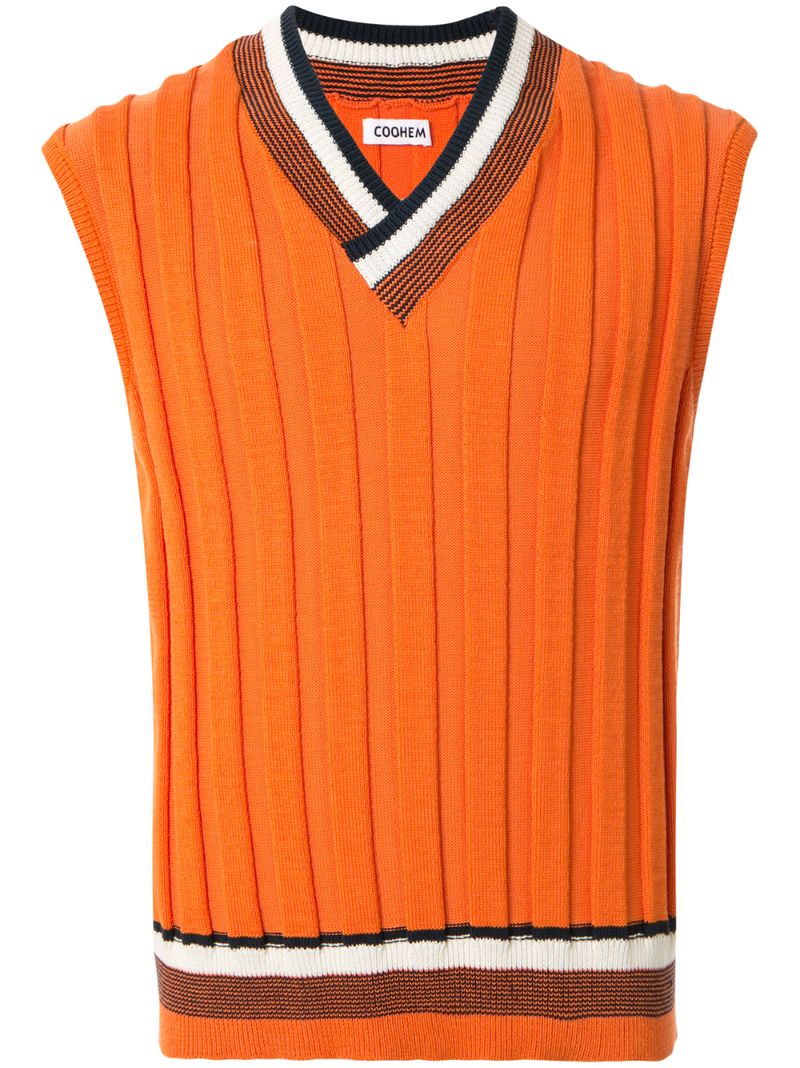 Coohem Good Summer Knitted Vest In Orange