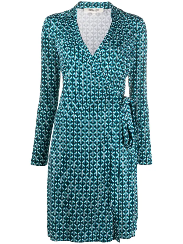 diane von furstenberg blue wrap dress