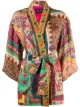 Image 1 of Etro patchwork tie waist jacket