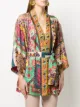 Etro patchwork tie waist jacket