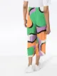 Issey Miyake printed pleated cropped trousers