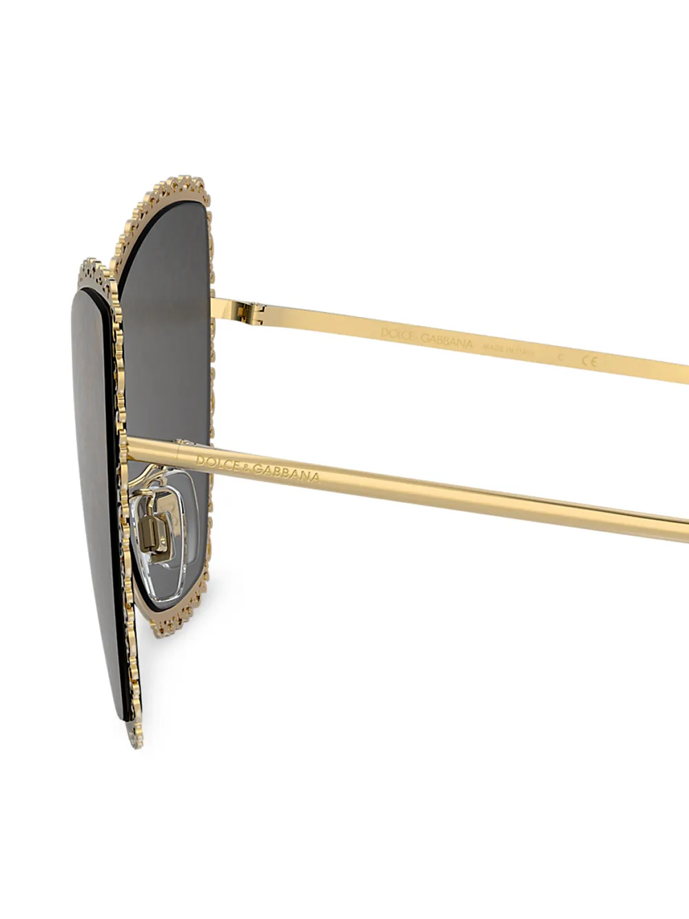 Dolce & Gabbana Eyewear Zonnebril met kattenoog montuur Goud