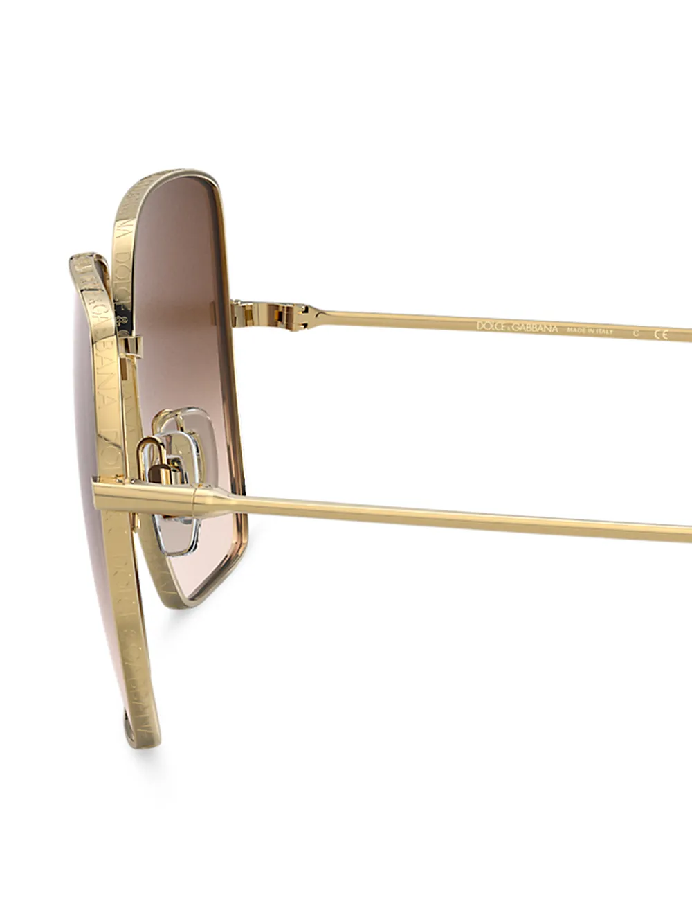 Dolce & Gabbana Square-frame Sunglasses In Gold