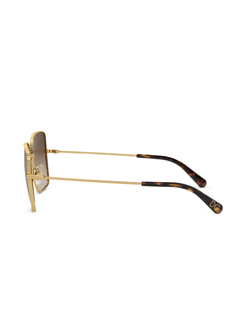  Dolce & Gabbana Eyewear Sonnenbrille Mit Logo   Gold 