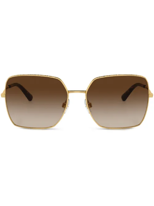 Lunettes de soleil à logo - Dolce & Gabbana Eyewear - Modalova