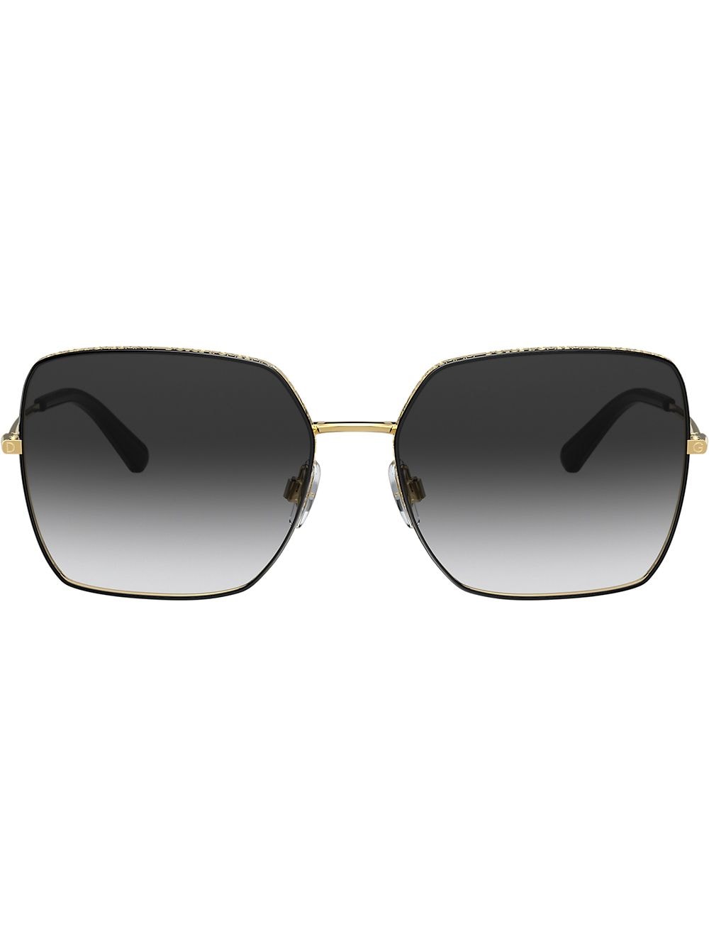 Dolce & Gabbana Logo Frame Sunglasses In Gold