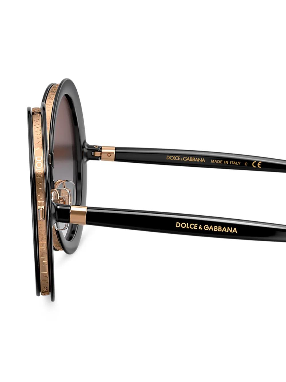 фото Dolce & gabbana eyewear солнцезащитные очки в массивной круглой оправе