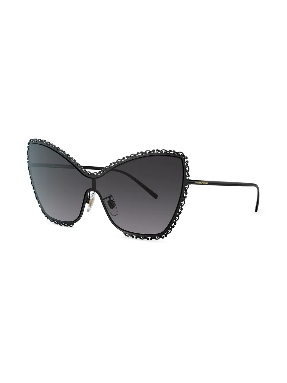 Dolce & Gabbana Eyewear Zonnebril met filigraan montuur Zwart