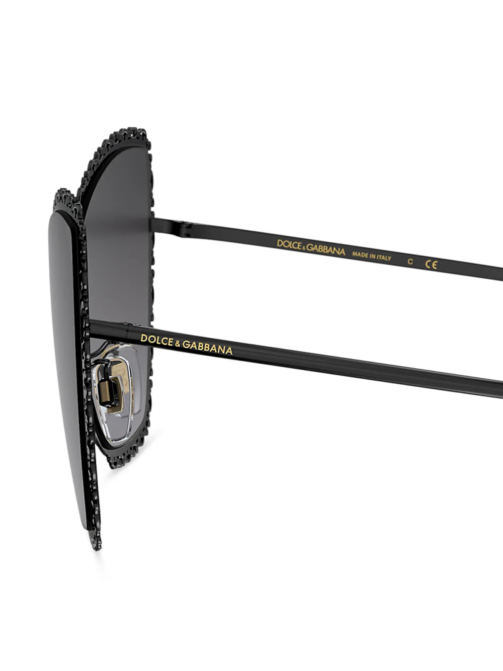 Dolce & Gabbana Eyewear Zonnebril met filigraan montuur Zwart