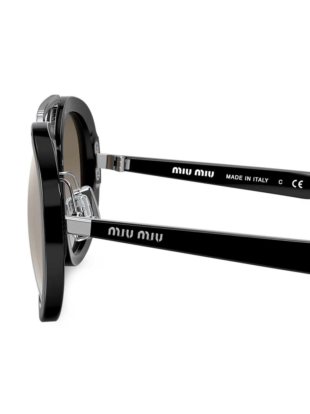 фото Miu miu eyewear декорированные солнцезащитные очки-авиаторы