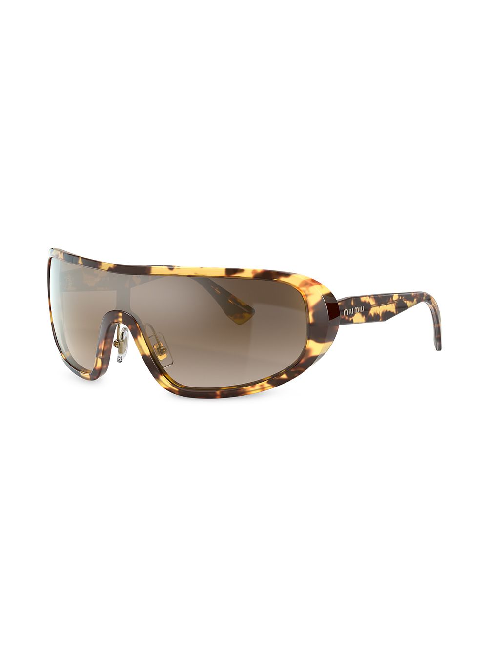 Miu Miu Eyewear Zonnebril met schildpad design - Bruin