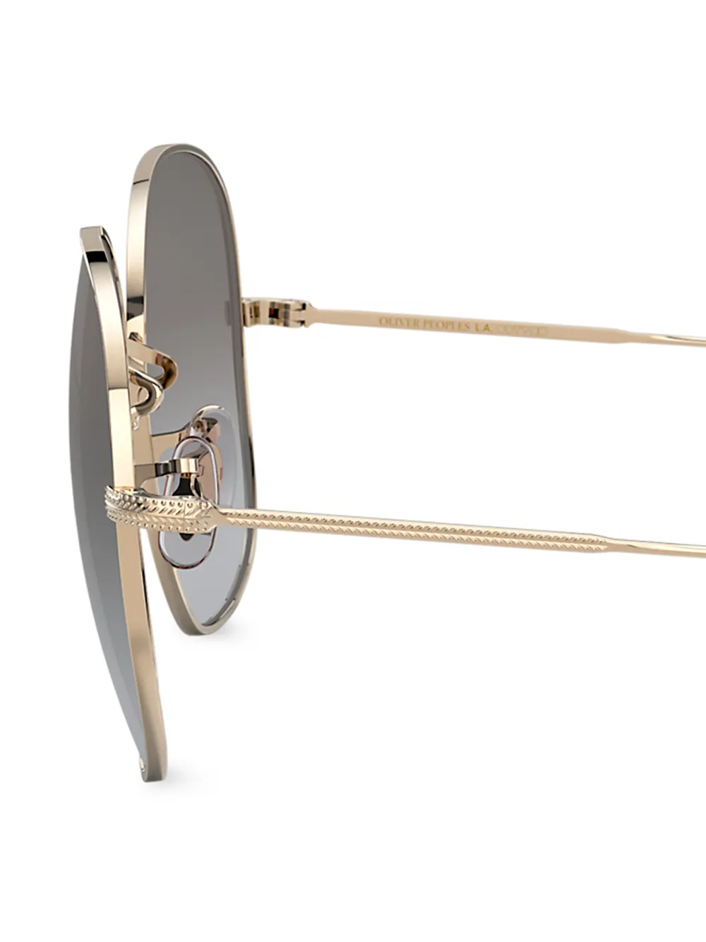 Oliver Peoples Zonnebril met oversized montuur Goud