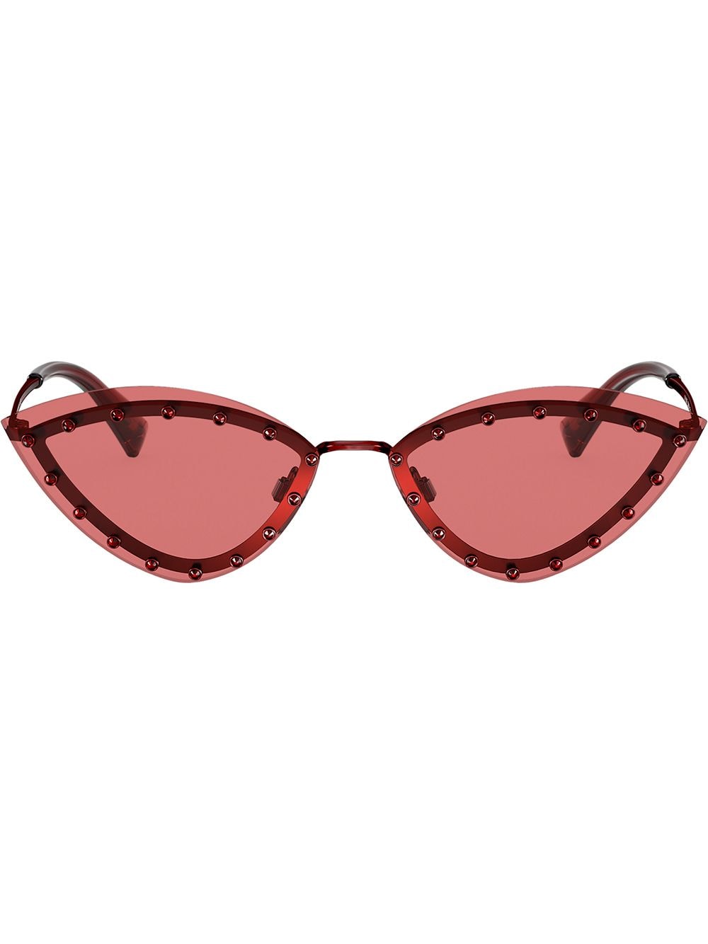 Valentino Studded Cat-eye Sunglasses In Red