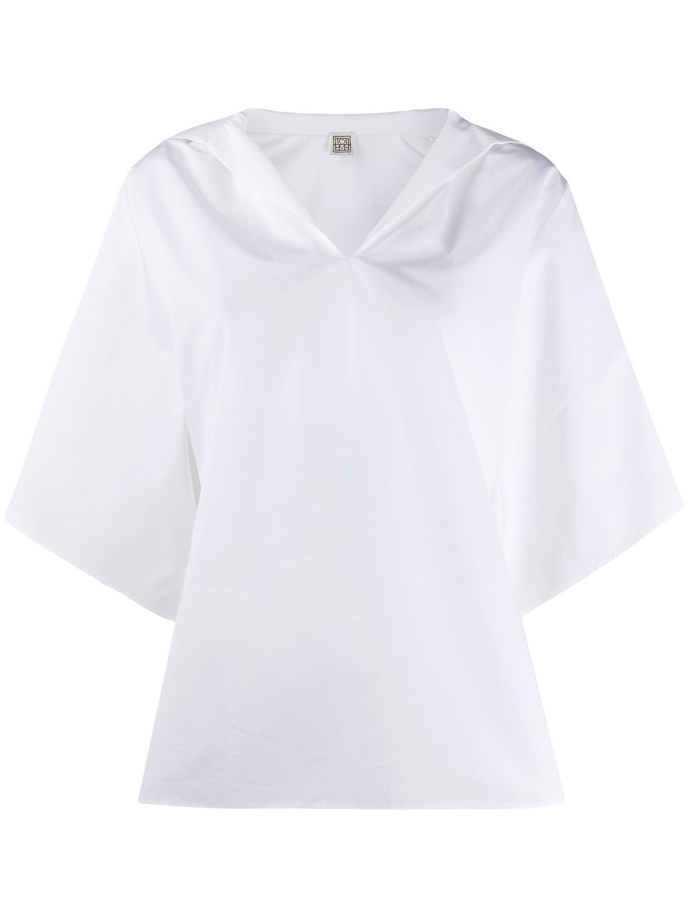 фото Toteme oversized short-sleeve blouse