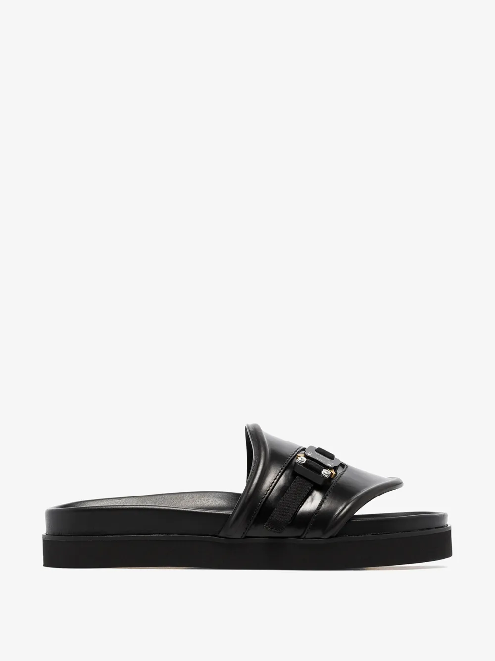 Alyx Rollercoaster Buckle Slides In Black