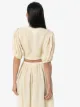 Lisa Marie Fernandez puff-sleeve wrap blouse