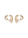 Bibi van der Velden 18kt yellow gold wave diamond earrings