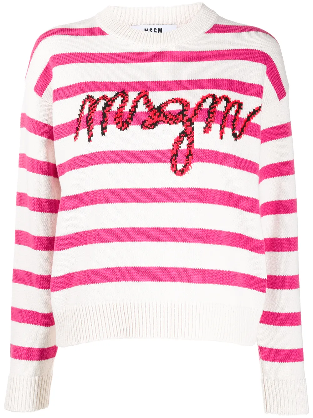 MSGM Gestreifter Pullover Mit Logo H3FHf Fkwyh MSGM Gestreifter Pullover Mit Logo H3FHf Fkwyh