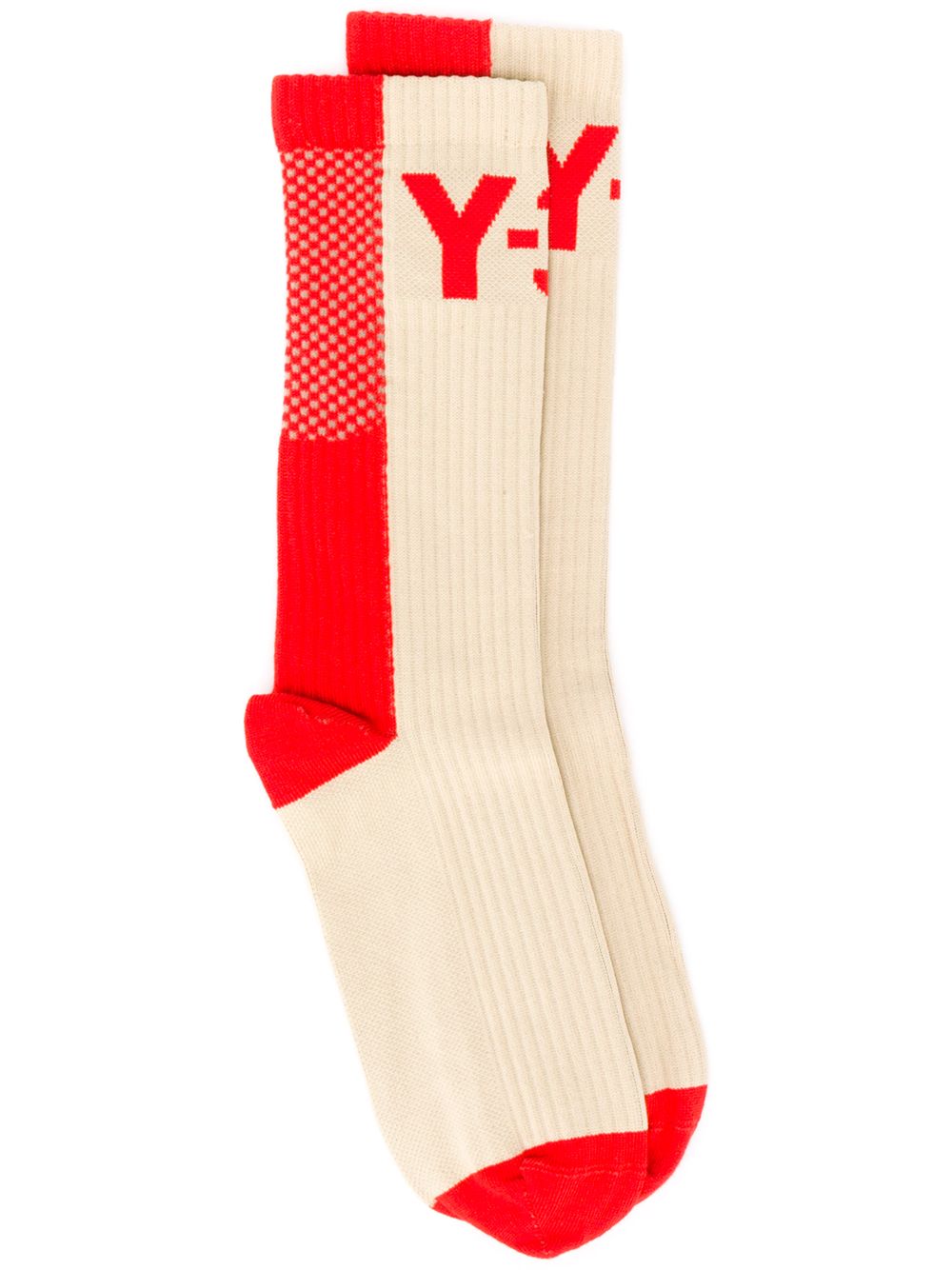 фото Y-3 носки в стиле колор-блок с логотипом