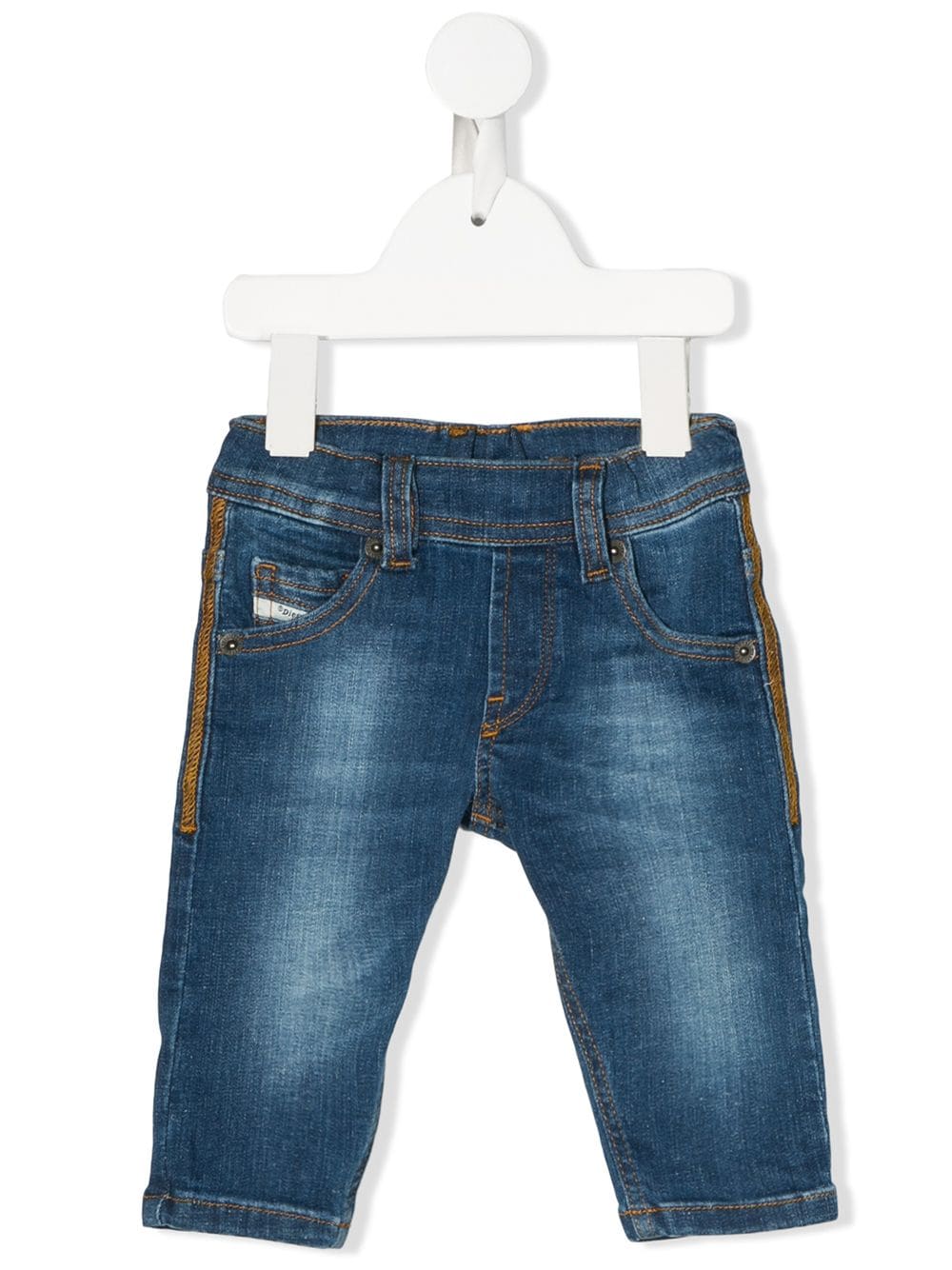 Diesel Babies' Contrast-stitching Pull-on Jeans In Blue