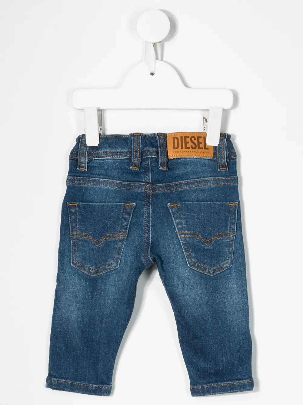 фото Diesel kids джинсы с контрастной строчкой без застежки