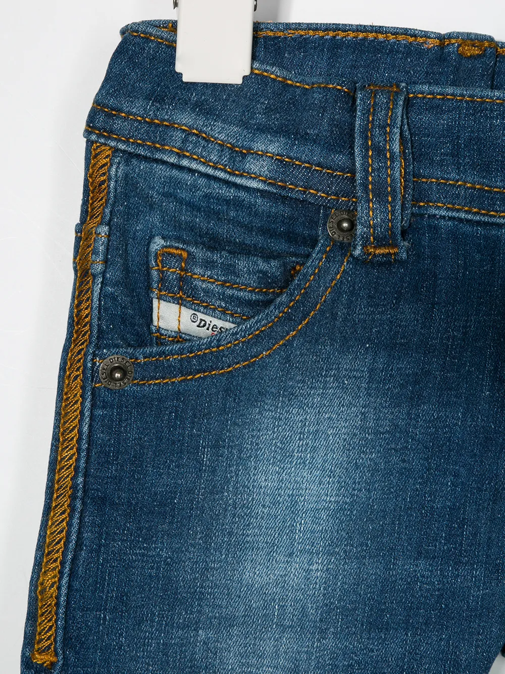 фото Diesel kids джинсы с контрастной строчкой без застежки