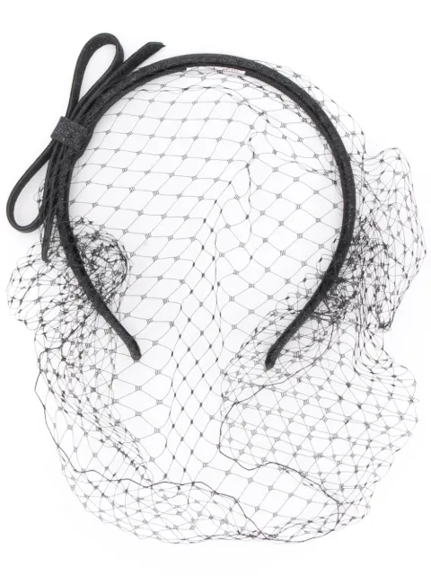 RED(V) mesh veil hairband