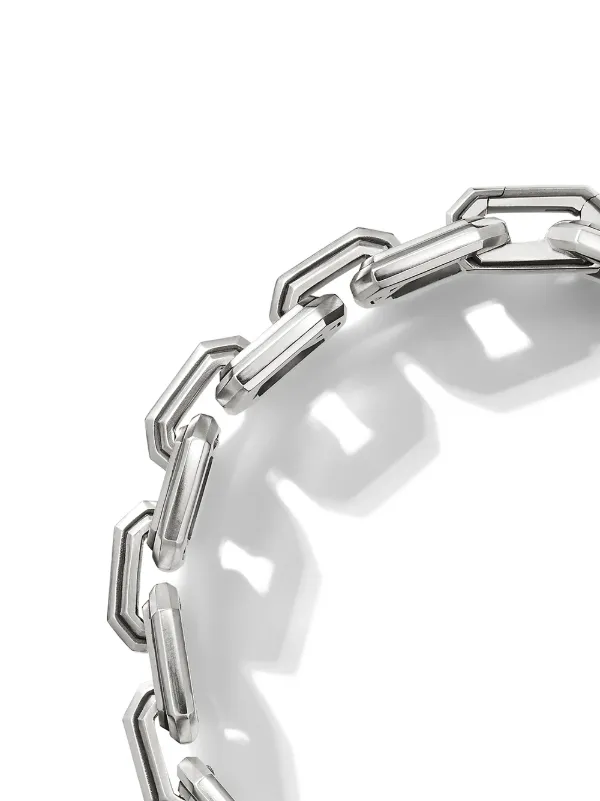 Deco Chain Link Bracelet in Sterling Silver