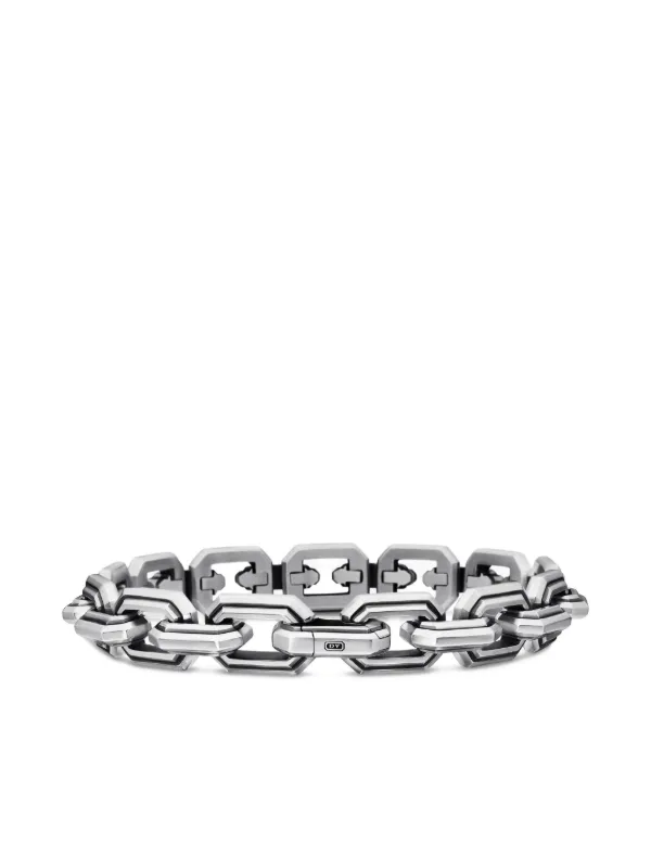 デルタ　プレステージ　スターリングシルバー David Yurman Deco Link ブレスレット 11mm スターリングシルバー