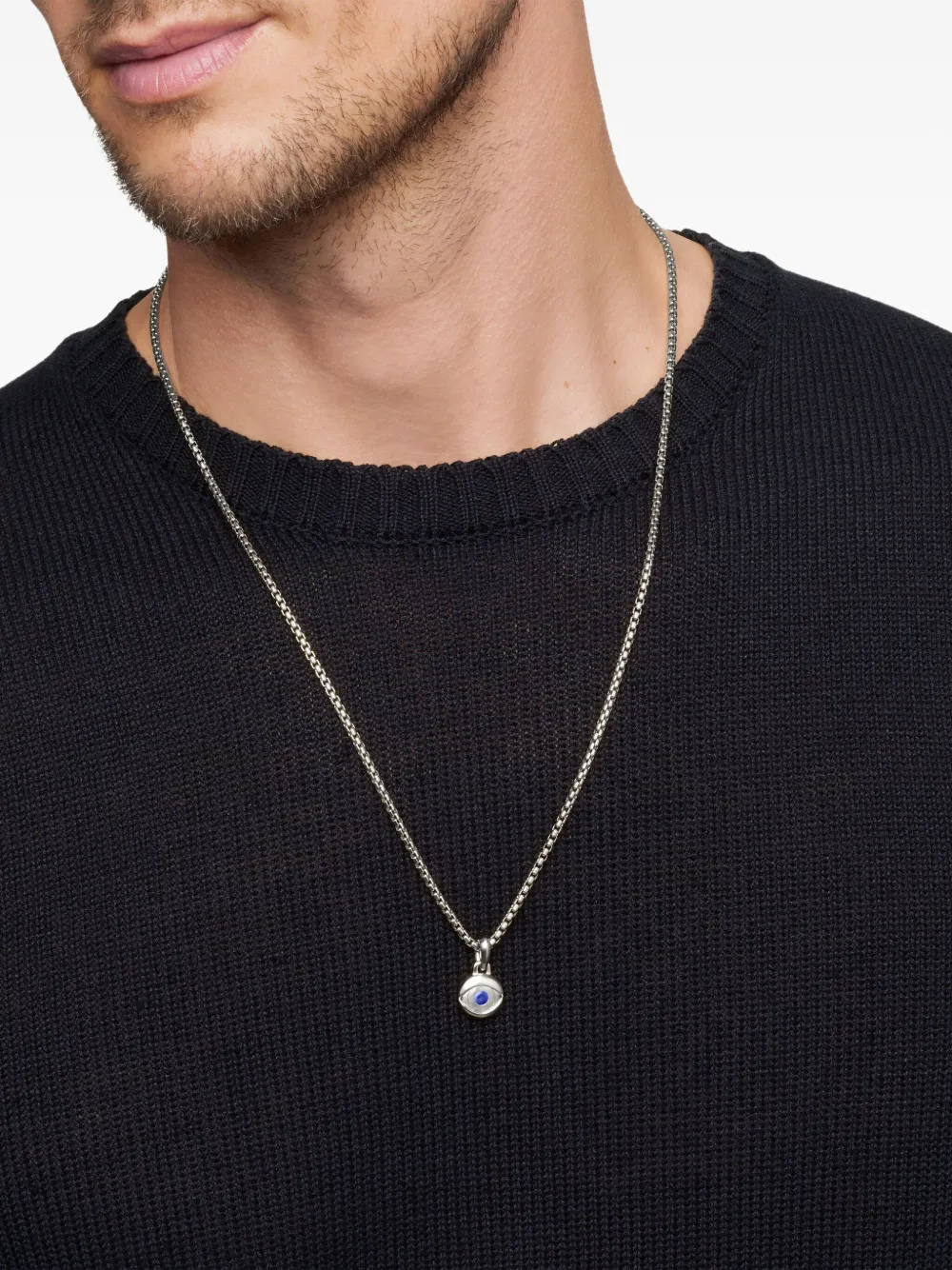  David Yurman Evil Eye Amulett Aus Sterlingsilber Mit Lapislazuli (14,5mm) 