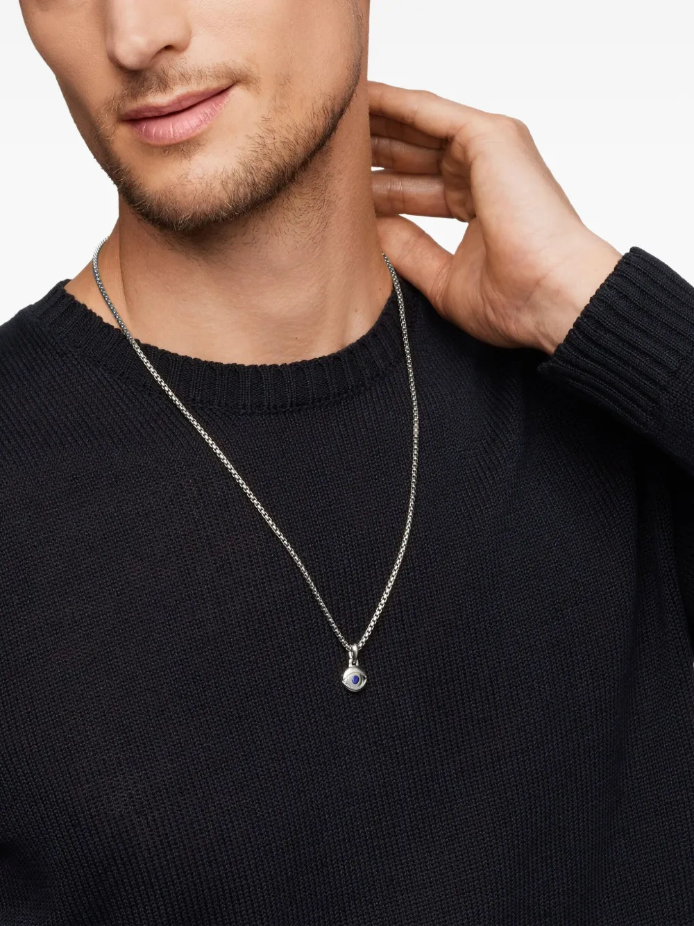 David Yurman Pendente Evil Eye in argento sterling con lapislazzuli (14,5mm) | Image 2