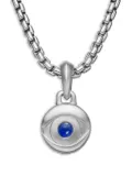 David Yurman sterling silver Evil Eye lapis lazuli amulet (14.5mm)