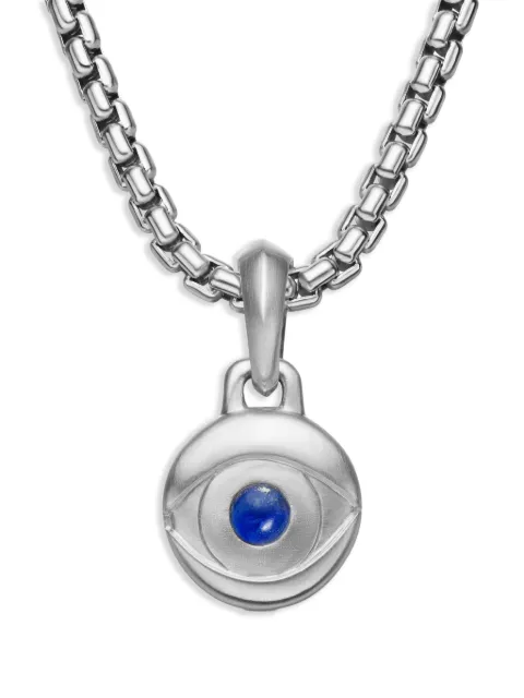David Yurman sterling silver Evil Eye lapis lazuli amulet (14.5mm)